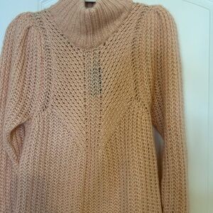 Express Cozy Knit Turtleneck Sweater in Cream